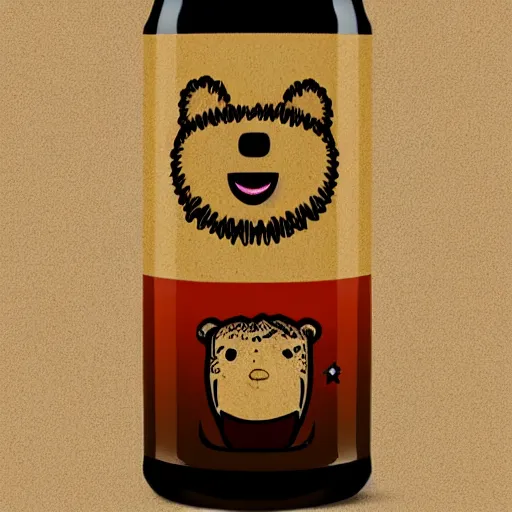 Image similar to a bored bare bearded beer bear