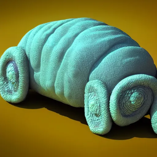 Image similar to microscopic photograph of a tardigrade, octane render, 4 k