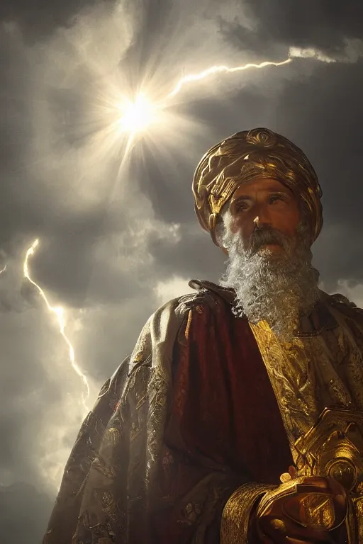 Prompt: jewish god, 8 k, hdr, great light, by greg rutkowski and annie leibowitz