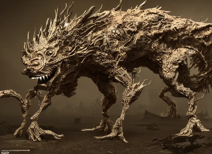 Prompt: detailed concept art nightmare Chernobyl mutated animal in full intricate detail, ultra detailed, digital art, octane render, 4K, dystopian, micro details