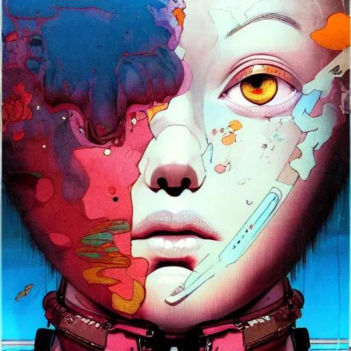 Image similar to prompt : dream punk portrait soft light painted by james jean and katsuhiro otomo and erik jones, inspired by akira anime, smooth face feature, intricate oil painting, high detail illustration, sharp high detail, manga and anime 1 9 9 9