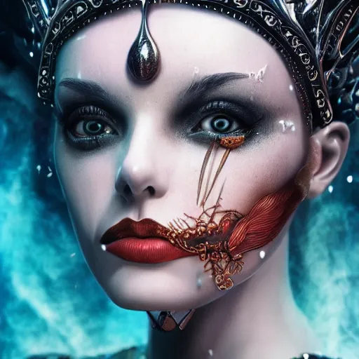 Image similar to queen of sorrow, 4 k, intricate, jaw dropping, gorgeous, surreal, octane render