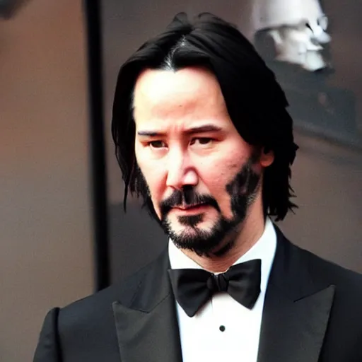 Image similar to a frame of Keanu Reeves in Star wars