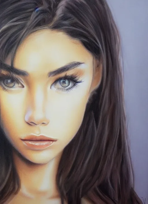 Image similar to Madison Beer realistic 3D portrait by ian spriggs