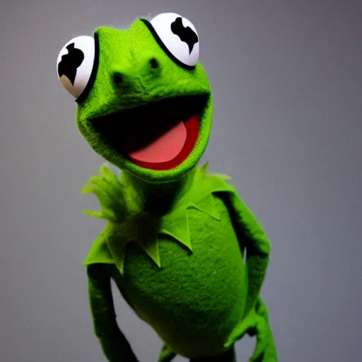 Image similar to portrait of jordan petersen as kermit the frog