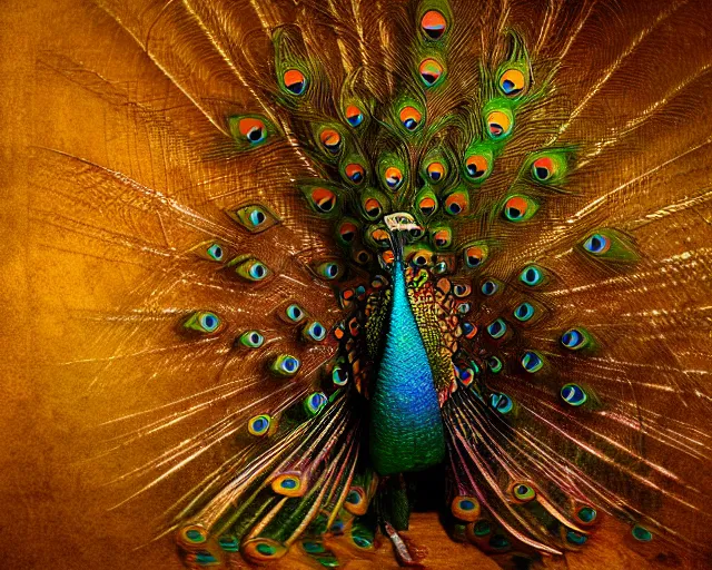 Prompt: dragon peacock. intricate, centered, amazing composition by amano yoshitaka, by rembrandt 1 6 6 7, illustrious makinami, digital art, digital painting, artstation trending, unreal engine, beautiful light and shadows, matte, fractal flame, transparent jellyfish, transparent feathers, bio luminescent, ice, water