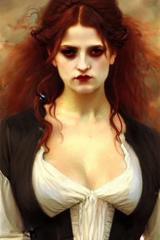 Image similar to victorian vampire, painting by rossetti bouguereau, detailed art, artstation