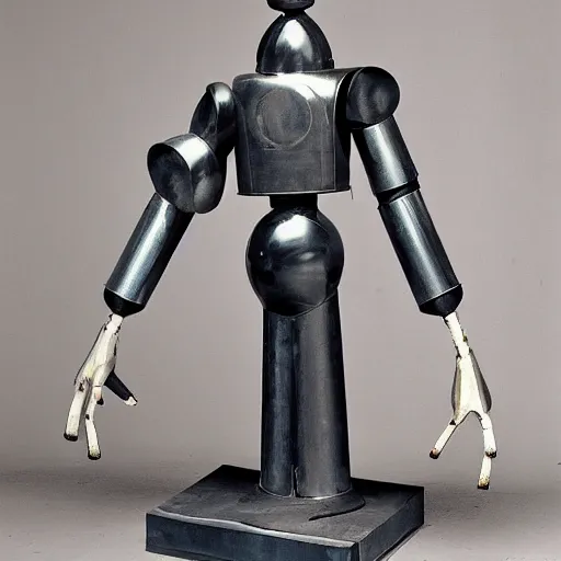 Prompt: italian futurism sculpture of spot the robot dog