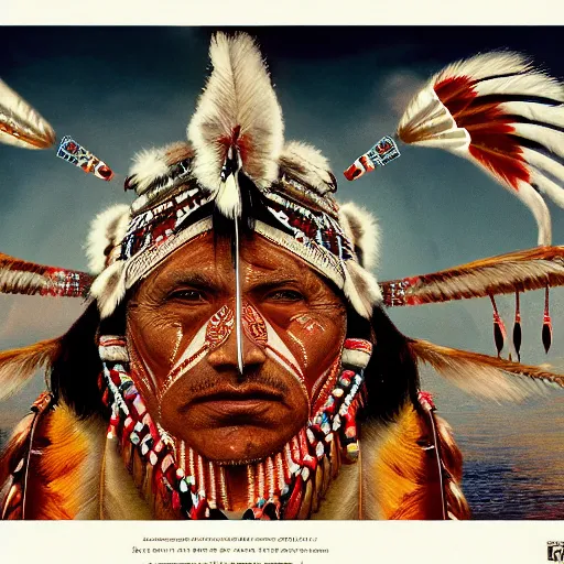 Image similar to native american dreams, 4 k, intricate detailed, jaw dropping, gorgeous, surreal