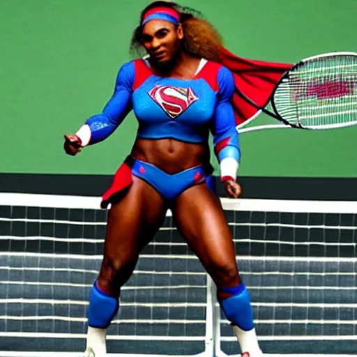 Prompt: serena williams as super girl