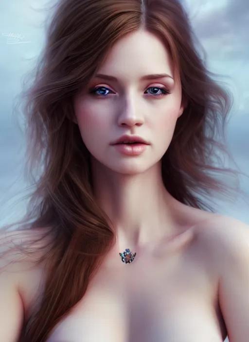 Image similar to a gorgeous scottish female photo, professionally retouched, soft lighting, realistic, smooth face, full body shot, torso, dress, perfect eyes, sharp focus on eyes, 8 k, high definition, insanely detailed, intricate, elegant, art by artgerm and jason chan