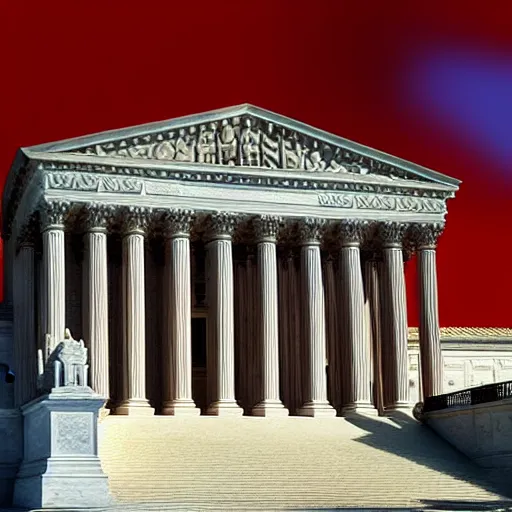 Image similar to Supreme court burning down photo, 8k hyperrealistic