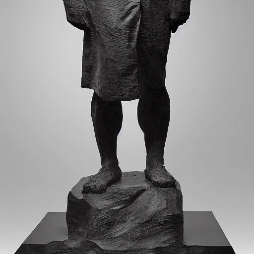 Image similar to full body, sigmund freud sculpture by auguste rodin