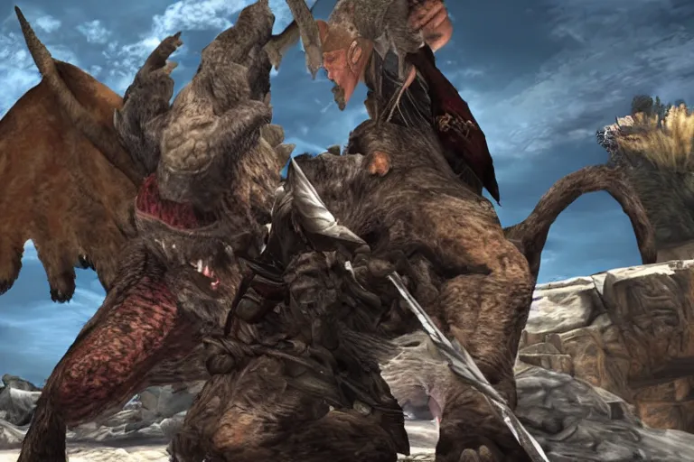 Image similar to joe biden monster hunter screenshot