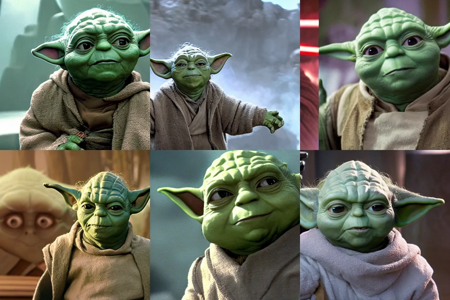 Prompt: Josh Gad as Yoda in Star Wars