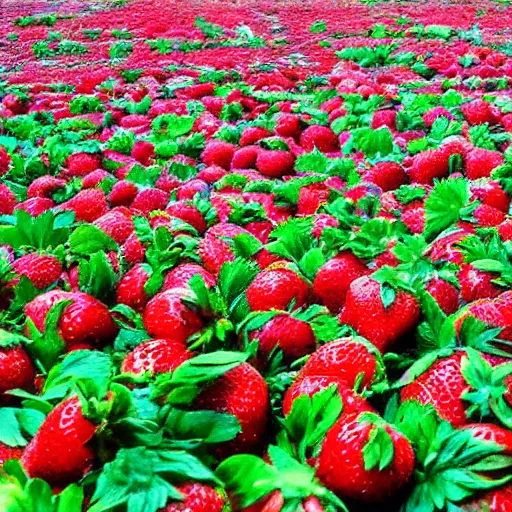 Prompt: a city of strawberries, artistic