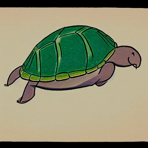 Image similar to milt kahl sketch of a cartoon turtle