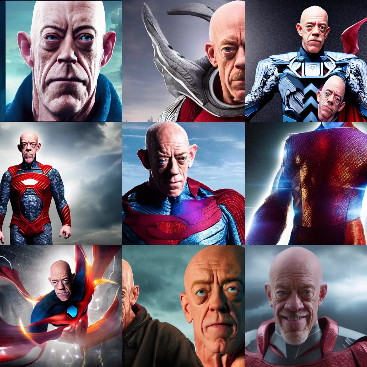 Prompt: j. k. simmons as omni - man live action 4 k