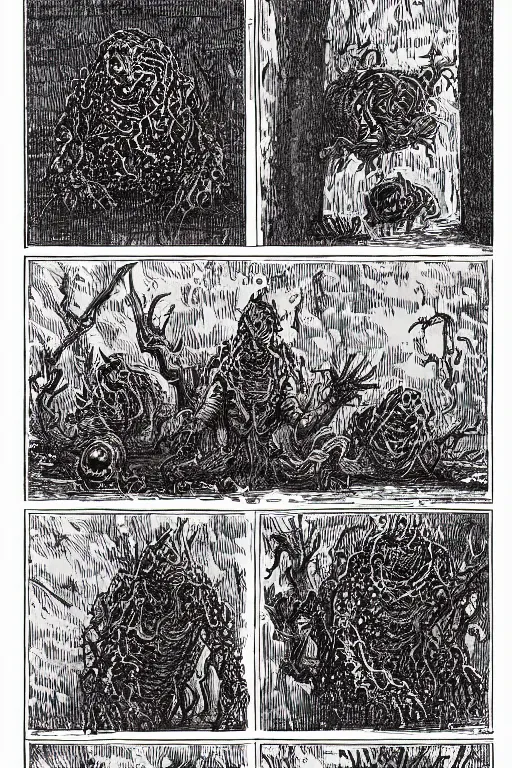 Image similar to disturbing pages from the necronomicon zarono,