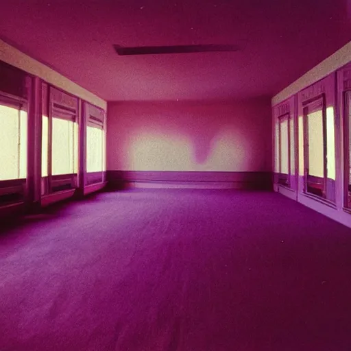 Prompt: photograph of a scifi ancient civilzation empty room, purple sun, william eggleston