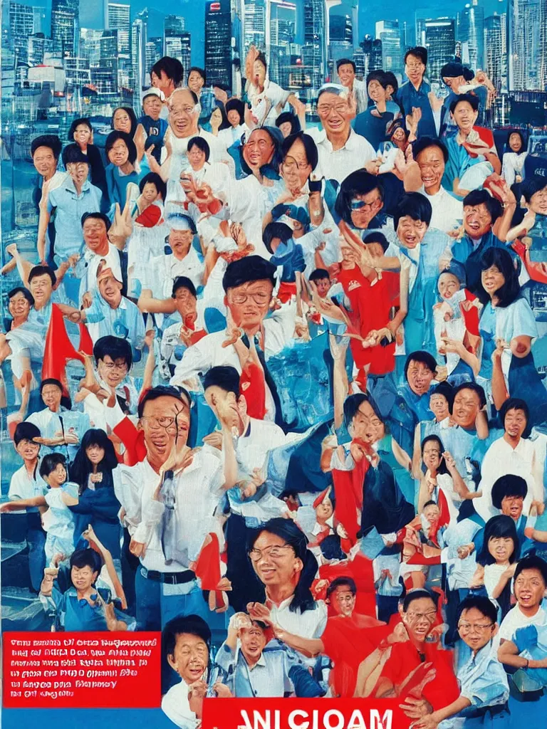 Image similar to a 1 9 9 0 s singaporean government camapign poster