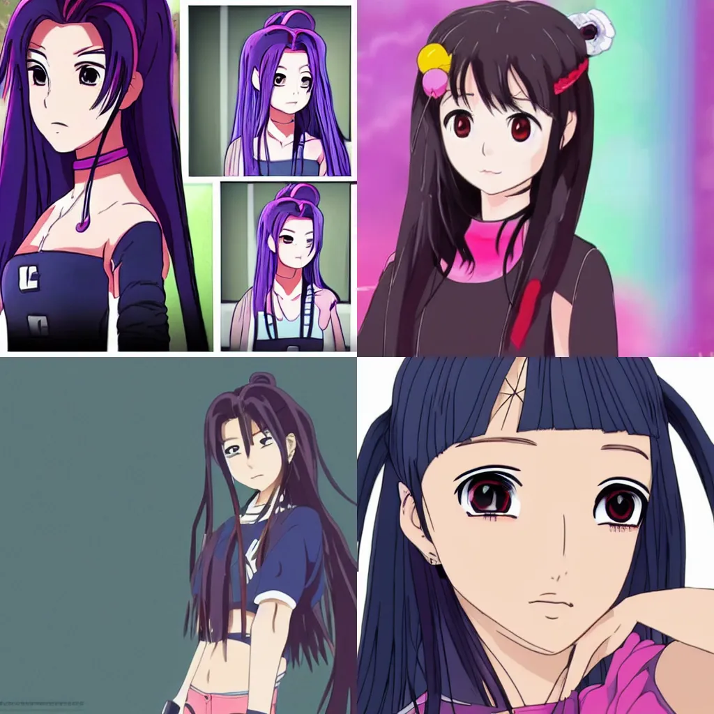 Prompt: itzy yeji as an anime character