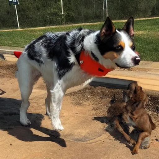 Prompt: a dog that is a tank