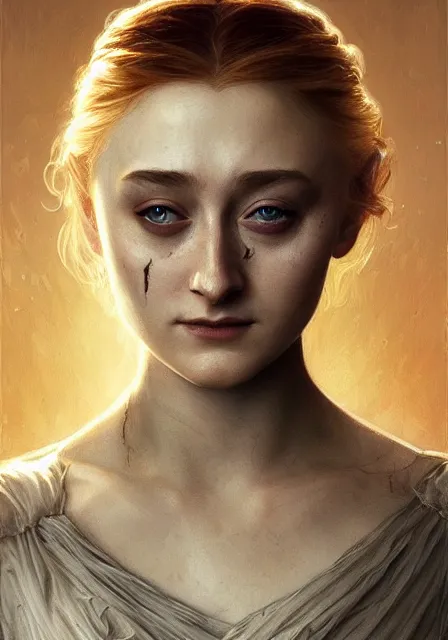 Image similar to sansa saoirse ronan mummy zombie, intricate, elegant, highly detailed, digital painting, artstation, concept art, smooth, sharp focus, illustration, art by artgerm and greg rutkowski and alphonse mucha and william - adolphe bouguereau