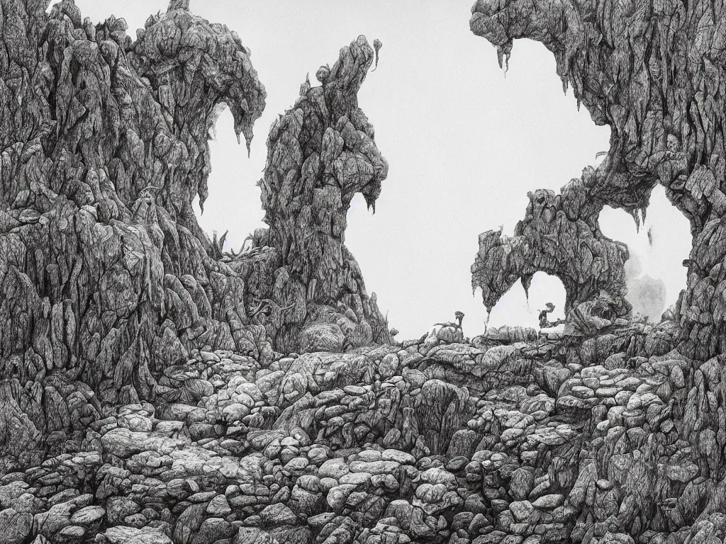 Image similar to landscape, limbo, sulfur, cavern, photorealism, 4 k, highly detailed, elaborate, octane render, by maurice sendak, edward gorey, charles addams,