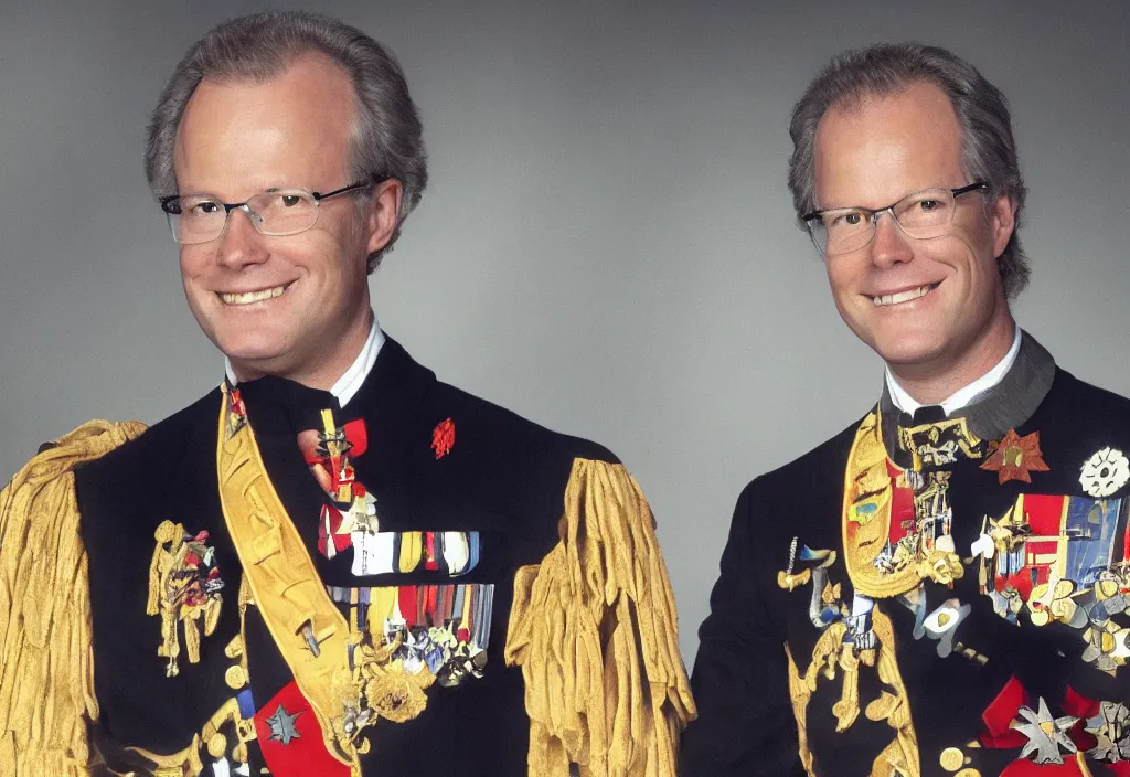 Prompt: carl xvi gustaf loadingscreen, stephen bliss