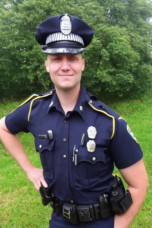 Prompt: alex belfield police officer