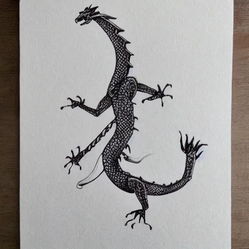 Image similar to one legged dragon in contemporary style