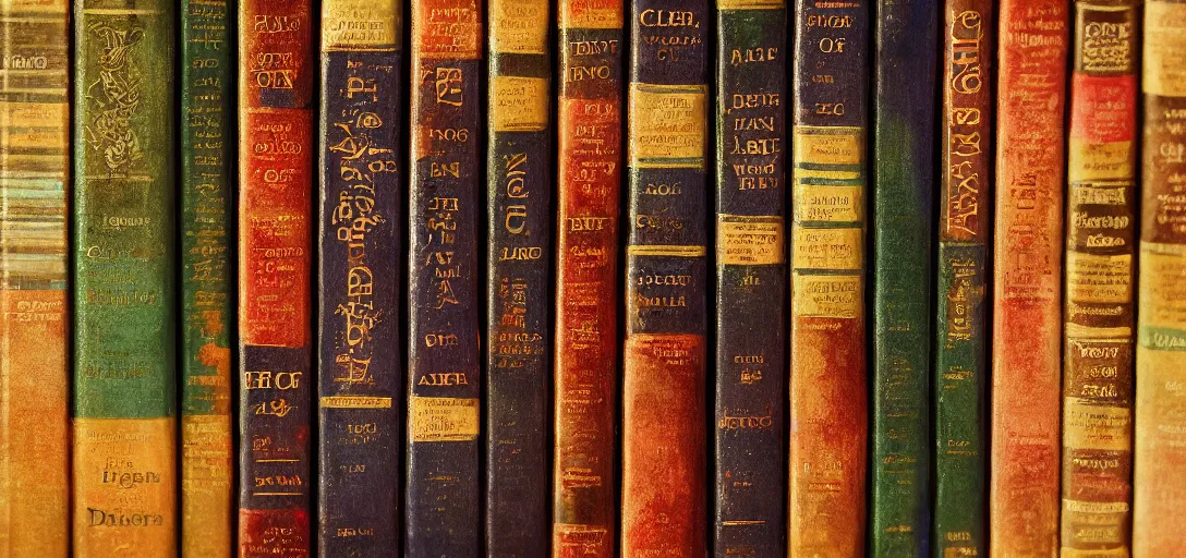 Image similar to close up of a wizard\'s bookshelf, colorful, rule of thirds, award winning, extreme detail, photorealistic digital art, trending on artstation