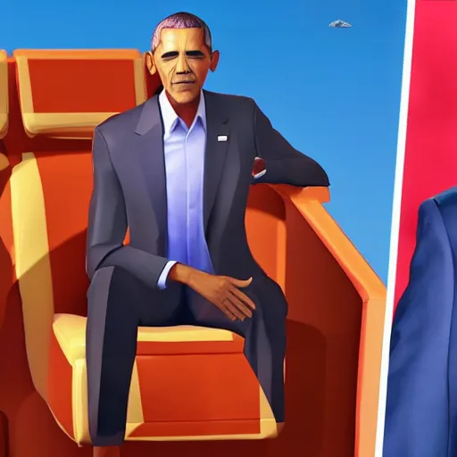 Image similar to Obama in Fortnite