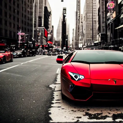 Prompt: a mushroom in a lamborghini speeding through nyc, cinematic, motion blur