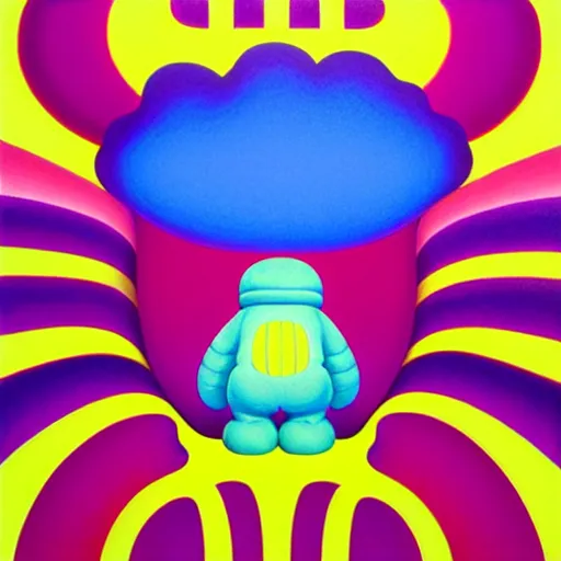 Prompt: flat flower by shusei nagaoka, kaws, david rudnick, airbrush on canvas, pastell colours, cell shaded, 8 k, gediminas pranckevicius