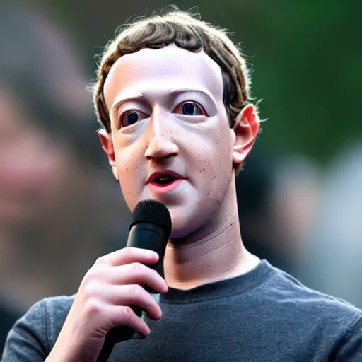 Prompt: Mark Zuckerberg turning into a reptile humanoid, 4k, full body, realistic, sci-fi