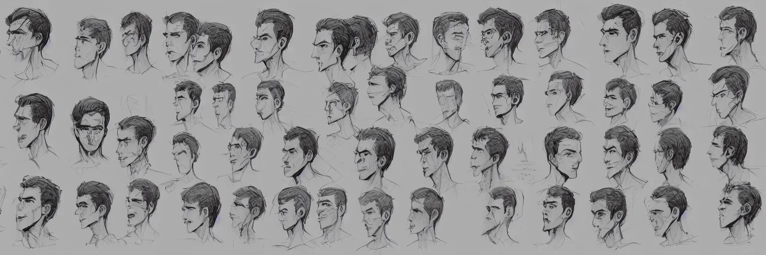 Image similar to character study of julian lage and andrew garfield, clear faces, innocent, naive, character sheet, fine details, concept design, contrast, kim jung gi, pixar and da vinci, trending on artstation, 8 k, full body and head, turnaround, front view, back view, ultra wide angle