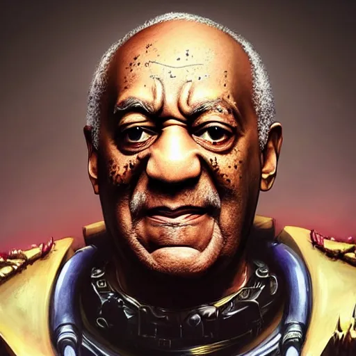 Image similar to Portrait of Bill Cosby as the emperor of humanity from warhammer 40k made by stanly artgerm lau, wlop, rossdraws, james jean, andrei riabovitchev ,marc simonetti