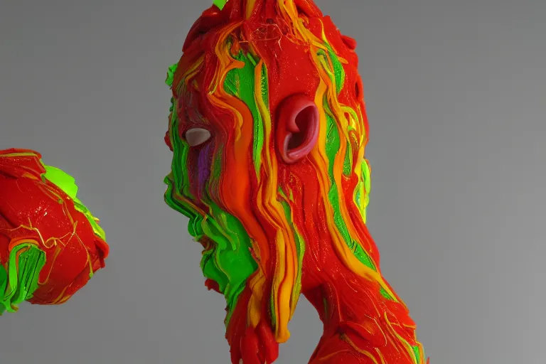 Image similar to Painful pleasures by Lynda Benglis, octane render, 4k, 8k