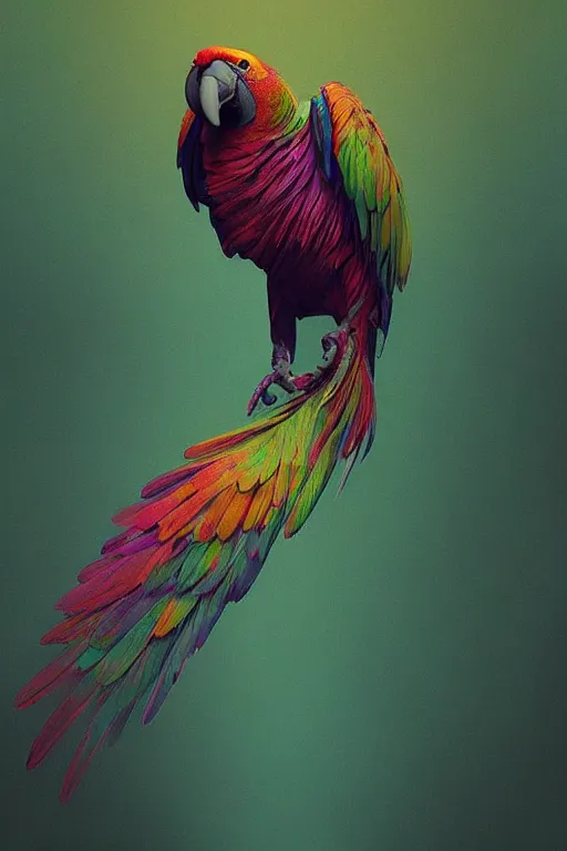 Image similar to A psychedelic parrot, ethereal, extremely high detail, photorealistic, cinematic lighting, artstation, octane render, art by Zdzisław Beksiński