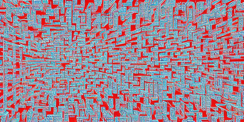Image similar to First-person view of a maze made out of credit cards, illustraiton, editorial