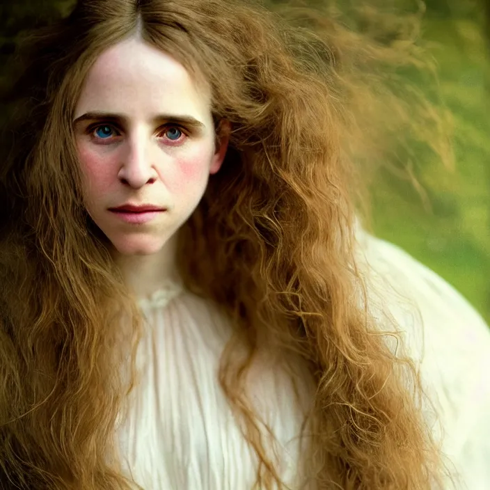 Image similar to Kodak Portra 400, 8K, soft lighting, volumetric lighting, highly detailed, brit marling style 3/4 ,portrait photo of a beautiful woman how pre-Raphaelites painter, inspired by Ophelia Millais , a beautiful lace dress and hair are intricate with highly detailed realistic beautiful flowers , Realistic, Refined, Highly Detailed, natural outdoor soft pastel lighting colors scheme,faded colors, outdoor fine art photography, Hyper realistic, photo realistic