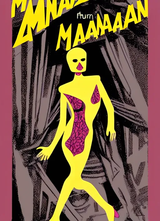 Prompt: HAUNTED MANNEQUIN comic cover, four-color process