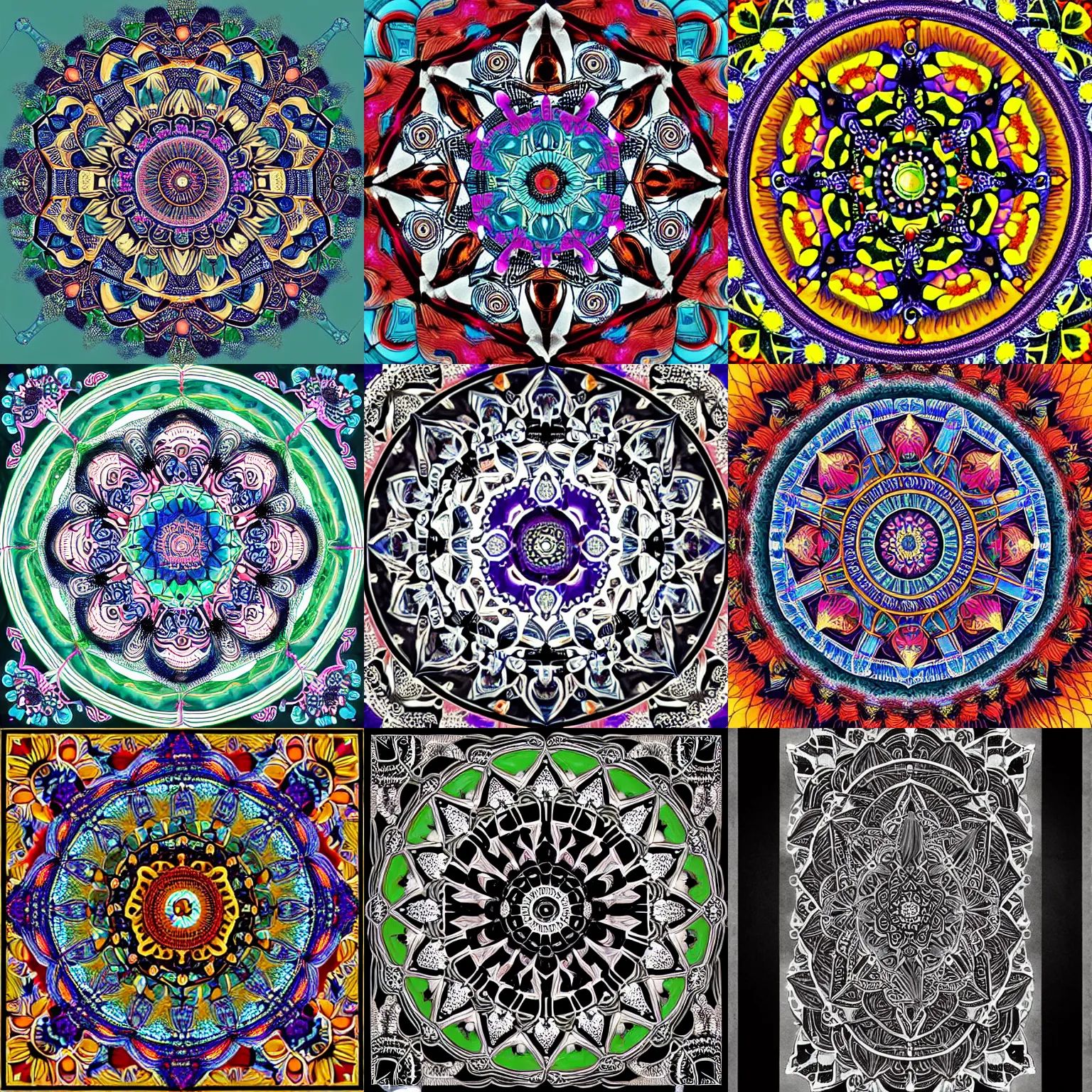 Prompt: Beautiful mandala by Charles Gilchrist, (((((((colorful mexican tiles))))))), desaturated, intricate, ornate, gorgeous, sacred geometry, inspiring, phi, artstation