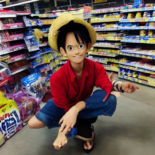 Image similar to luffy in Walmart