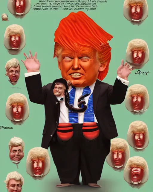 Prompt: donald trump as an oompa loompa, trending on artstation