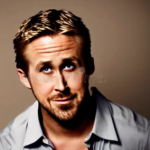 Image similar to Ryan Gosling in stock photos, bright, studio photo