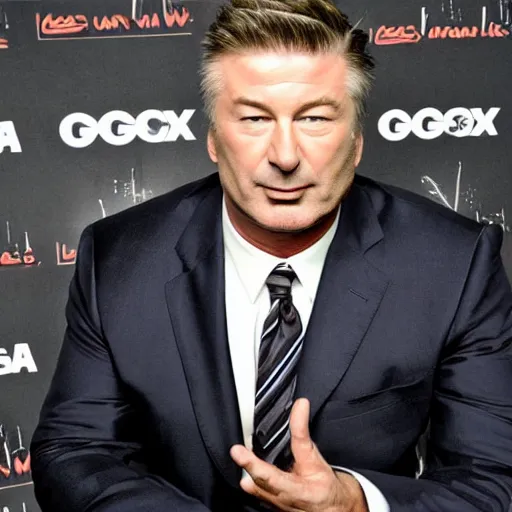 Prompt: alec baldwin sits on a back of giant eagle, flying high in a sky, photo