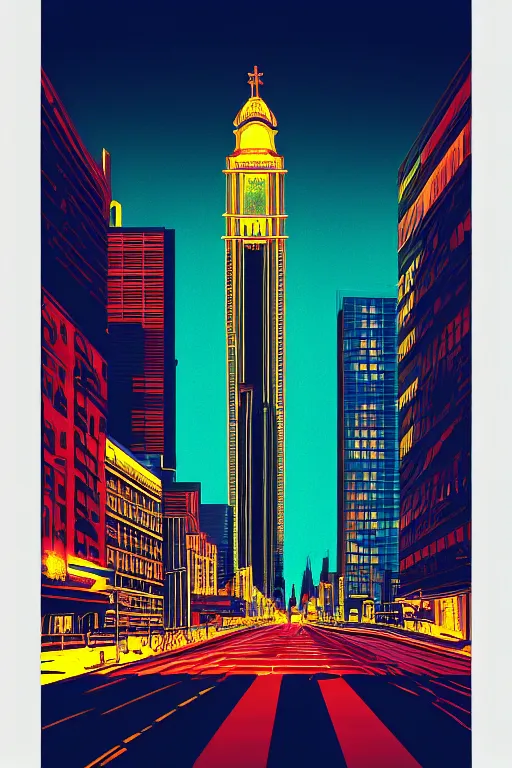 Image similar to night city, aesthetic, popular subject art style, pop art style, by mike swiderek, jorge lacera, ben lo, tyler west,, ultrarealistic, sharp focus, intricate, ultra high definition, ultra resolution details, no duplicate, proportional, shadow effect, baroque environment